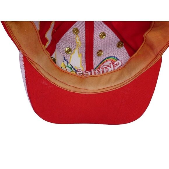 Vintage Nascar Hat Skittles Racing Team Ernie Irvan Hat With 8 Pins Talladega - Picture 7 of 16